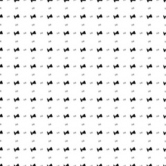 Fototapeta na wymiar Square seamless background pattern from geometric shapes are different sizes and opacity. The pattern is evenly filled with black camera symbols. Vector illustration on white background