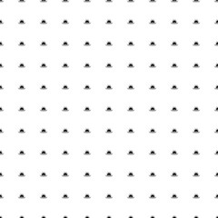Square seamless background pattern from geometric shapes. The pattern is evenly filled with black sunrise at sea symbols. Vector illustration on white background