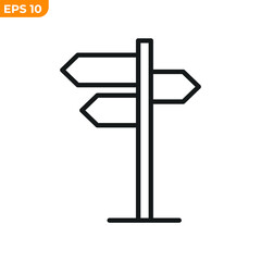 direction sign icon symbol template for graphic and web design collection logo vector illustration
