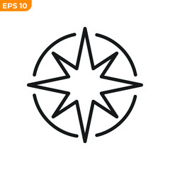 wind rose icon symbol template for graphic and web design collection logo vector illustration