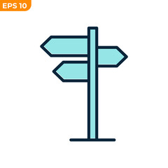 direction sign icon symbol template for graphic and web design collection logo vector illustration