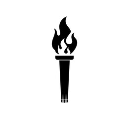 torch icon silhouette vector isolated