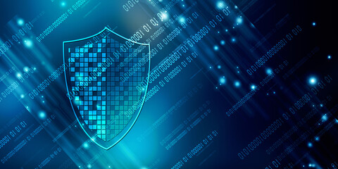 2d illustration Security concept - shield 
