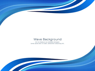 Decorative stylish blue wave design background