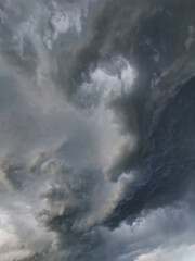 Fototapeta na wymiar storm clouds timelapse over sky