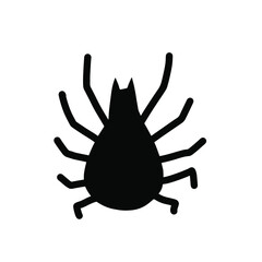 Mite vector icon on white background. Flat vector mite icon symbol sign from modern animals collection for mobile concept and web apps design.