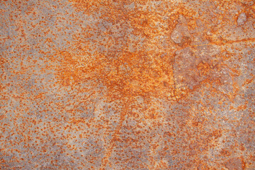 Rustic background with old steel plate texture of rusty metal. Industrial metal texture. Grunge rust background