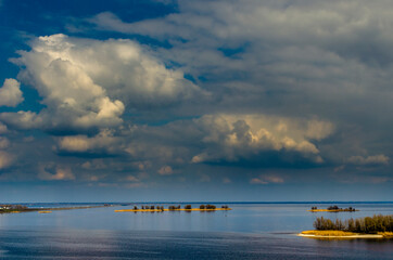clouds over the river