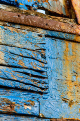Moored fishing boat at Barry Island, Vale of Glamorgan, South Wales