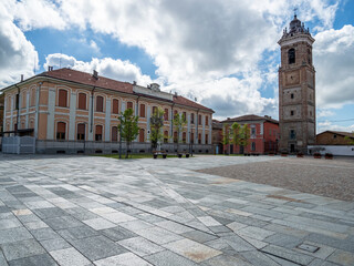 Piazza del Belvedere in the town of La Morra, in the Langhe in Piedmont - Italy - 435903688