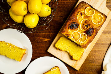 Lemon turmeric loaf cake