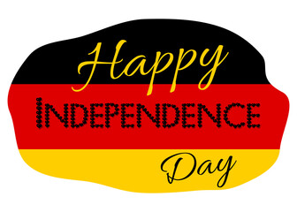 Germany Independence day on October third. Happy German Unity Day or Tag Der Deutschen Einheit. National holiday in Germany on third of Oktober. Patriotic flag background with bright celebration text.