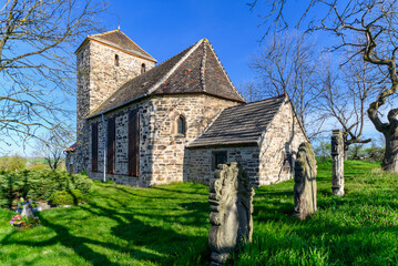 Famous Church, St. Michael, near Gerbstedt in Germany Saxony-Anhalt