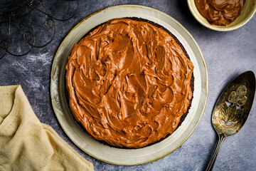 Chocolate cake with chocolate frosting