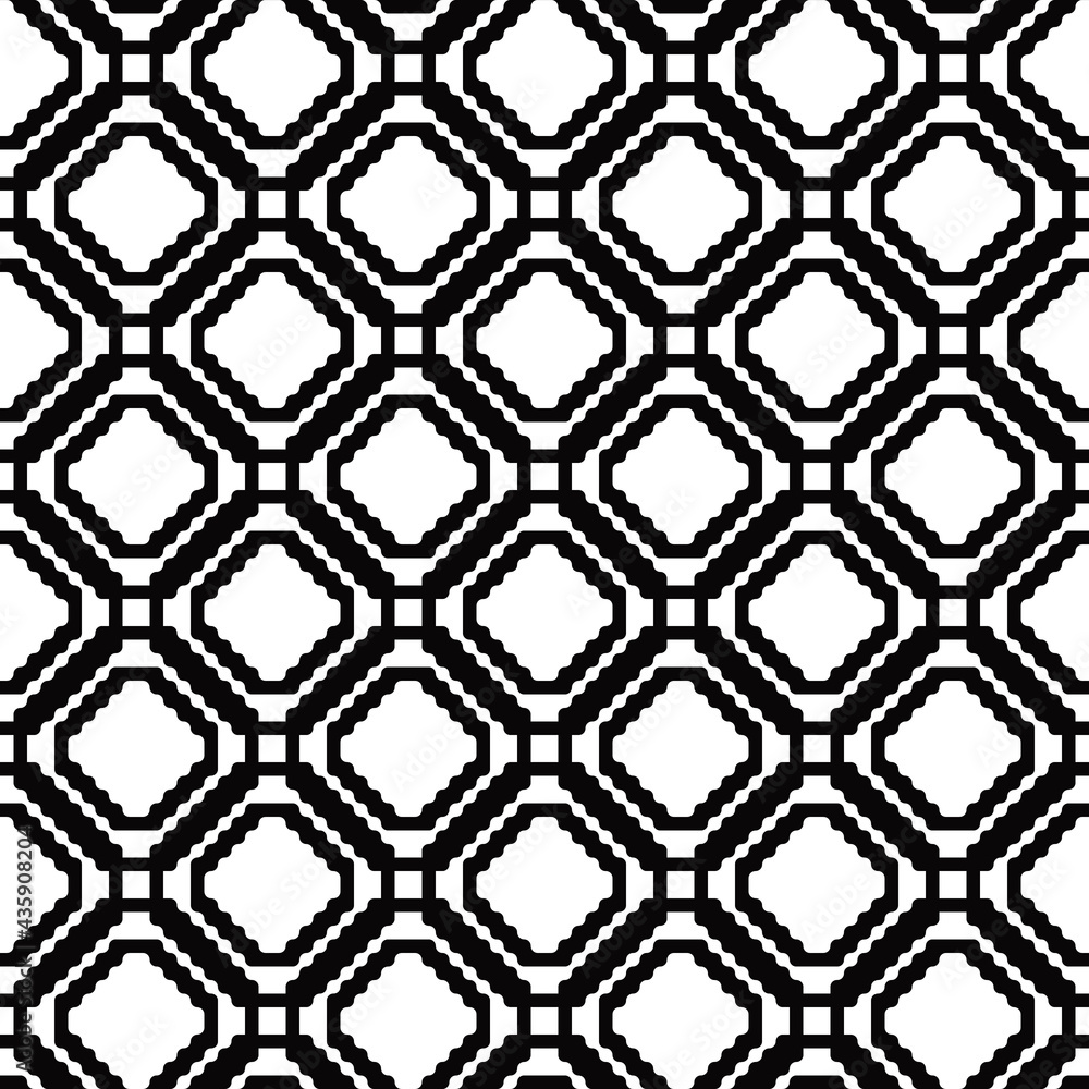 Poster white double rhombuses pattern. vector seamless rhombuses ornament.