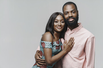 Close up portrait of a stylish african couple