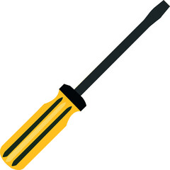 Yellow and black screwdriver