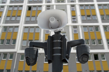 cameras for the safety and city background