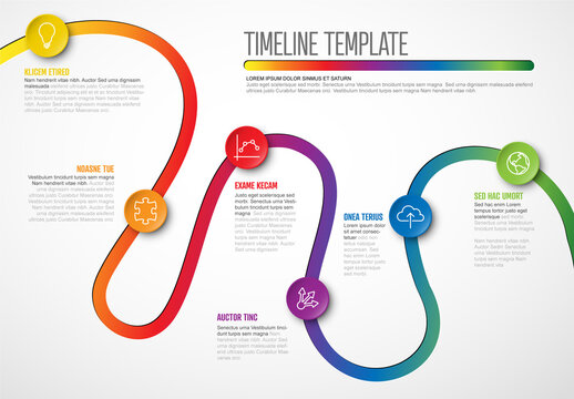Infographic Curved Timeline Layout