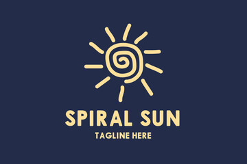 sun logo and sun icon vector design template.