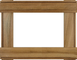 Wooden frame made of flat plates