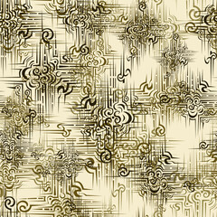 seamless abstract background in beige olive tones in vintage style for fabric prints, packaging, greeting cards and home decoration, as well as patterns on the walls