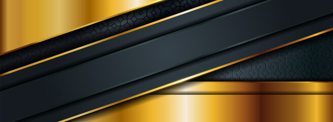 Luxury Dark Background Combined with Golden Element.