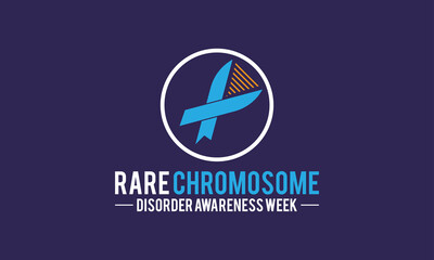 Rare Chromosome Disorder Awareness Week Vactor Banner Observed on June Every Year. Awareness Campaign Vector Background, Banner, Poster, Card Template.