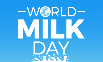 World Milk Day Vactor Banner Background Illustration. Awareness Campaign Vector Background, Banner, Poster, Card Template.