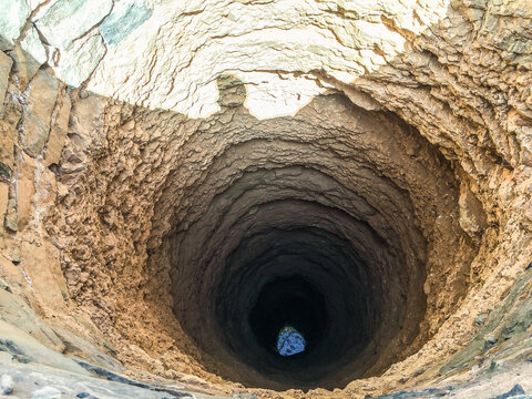 Erfoud, Morocco - April 15, 2015. Water well in desert 