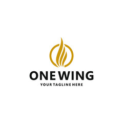 Golden One Wing on the Circle Logo