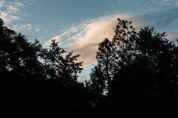 Fototapeta premium sunset over the river