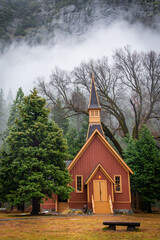 Chapel in the fog