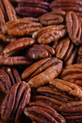 pecan nuts background  vertical close-up hd