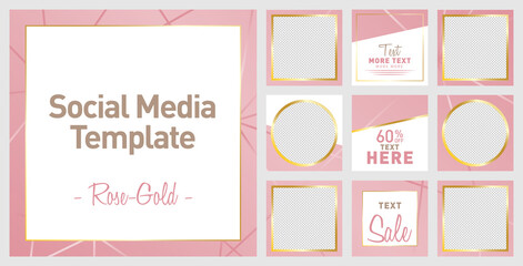 Social Media Template Rose Gold