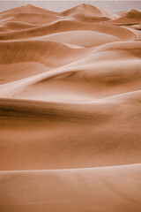 Patterns and waves of Sand Dunes with ripples seen from Death Valley National Park, California 