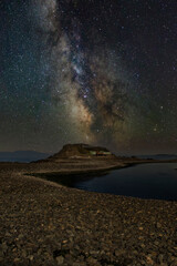 Obraz na płótnie Canvas Pipers Lagoon, Nanaimo, Vancouver Island, overnight under the Milky Way belt