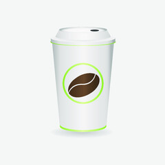 Coffee Cup - Mockup template for cafe, restaurant corporate identity design. Black, White, Brown Cardboard Coffee Cup Mockup. Vector template of disposable plastic and paper tableware for hot drinks