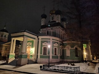 night temple at christmas