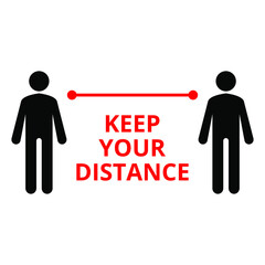 Keep social distance vector eps.