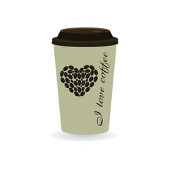 Coffee Cup - Mockup template for cafe, restaurant corporate identity design. Black, White, Brown Cardboard Coffee Cup Mockup. Vector template of disposable plastic and paper tableware for hot drinks