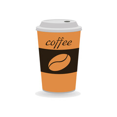 Coffee Cup - Mockup template for cafe, restaurant corporate identity design. Black, White, Brown Cardboard Coffee Cup Mockup. Vector template of disposable plastic and paper tableware for hot drinks