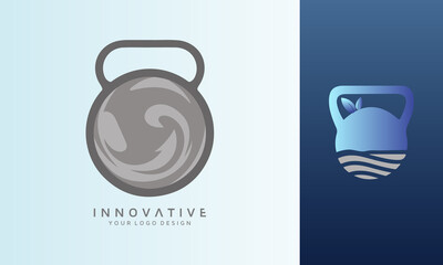 Sea weave vector logo design