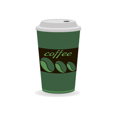 Coffee Cup - Mockup template for cafe, restaurant corporate identity design. Black, White, Brown Cardboard Coffee Cup Mockup. Vector template of disposable plastic and paper tableware for hot drinks