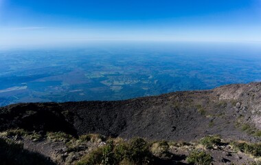 Fototapeta na wymiar inactive volcano crater