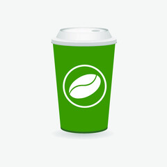 Coffee Cup - Mockup template for cafe, restaurant corporate identity design. Black, White, Brown Cardboard Coffee Cup Mockup. Vector template of disposable plastic and paper tableware for hot drinks