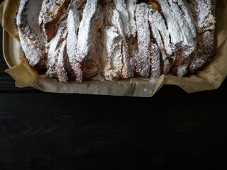 Freshly baked pumpkin bread cake
