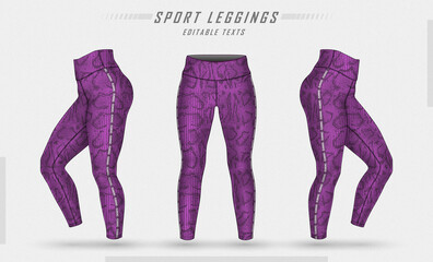 leggings pants training fashion illustration vector with mold