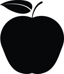 Black and White Apple in Vector