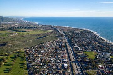Aerial View of South San Clemente, California - High Altitude